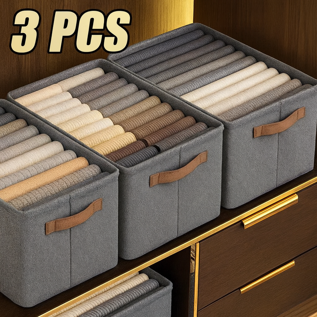 EcoBox - Caixas Organizadoras de Roupas Dobráveis Resistentes e Duráveis - Entrega Grátis-thumbmail-1