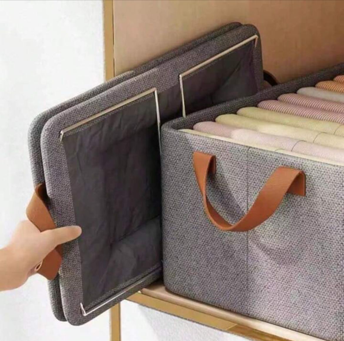 EcoBox - Caixas Organizadoras de Roupas Dobráveis Resistentes e Duráveis - Entrega Grátis-thumbmail-4