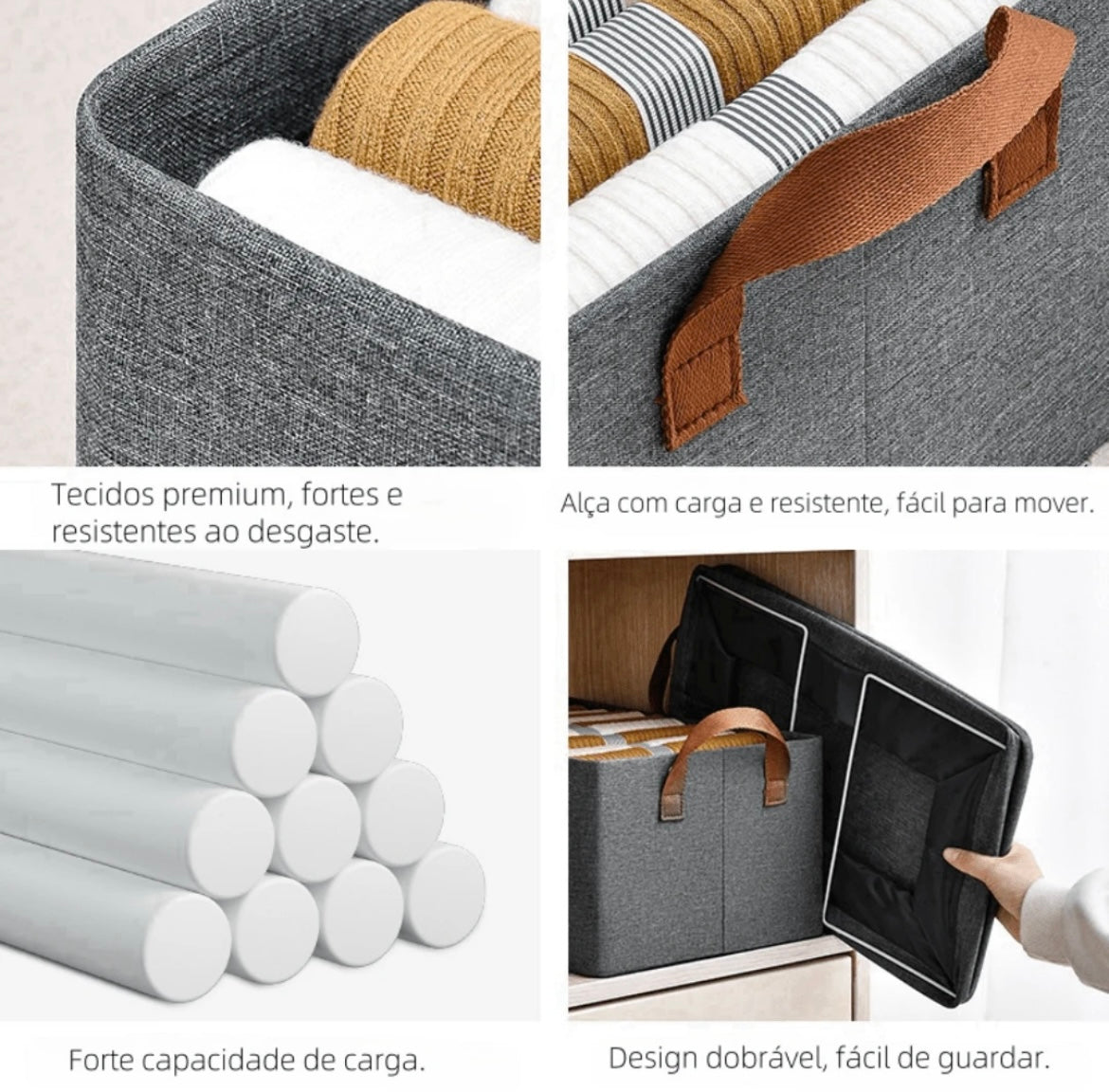 EcoBox - Caixas Organizadoras de Roupas Dobráveis Resistentes e Duráveis - Entrega Grátis-thumbmail-8