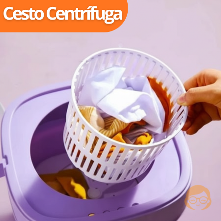 UltraClean - Mini Máquina de Lavar Elétrica Portátil Com Cesto Centrífuga - Entrega Grátis-thumbmail-3