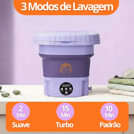 UltraClean - Mini Máquina de Lavar Elétrica Portátil Com Cesto Centrífuga - Entrega Grátis-thumbmail-5