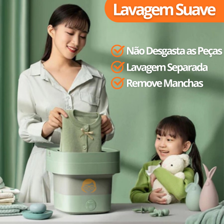 UltraClean - Mini Máquina de Lavar Elétrica Portátil Com Cesto Centrífuga - Entrega Grátis-thumbmail-2