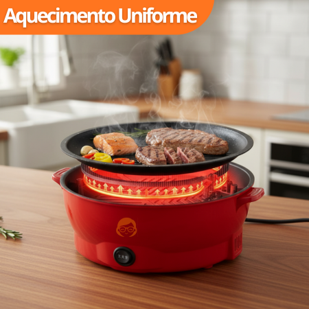 GrilMax - Chapa Elétrica Multifuncional Assadeira Com Revestimento Antiaderente - Entrega Grátis-thumbmail-4