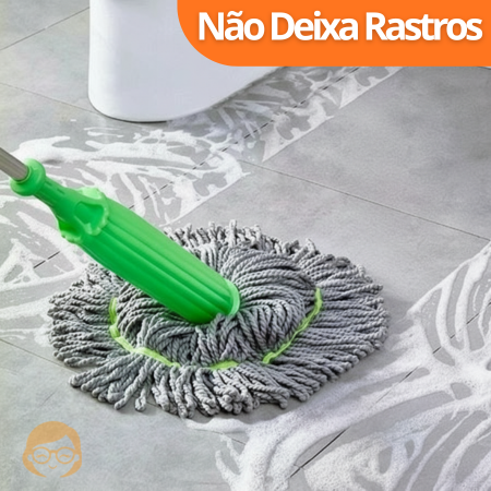 MopClean - Esfregão 2 em 1 Giratório Automático Com Desidratação Perfeito Para Limpeza Completa de Piso - Entrega Grátis-thumbmail-6