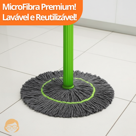 MopClean - Esfregão 2 em 1 Giratório Automático Com Desidratação Perfeito Para Limpeza Completa de Piso - Entrega Grátis-thumbmail-8