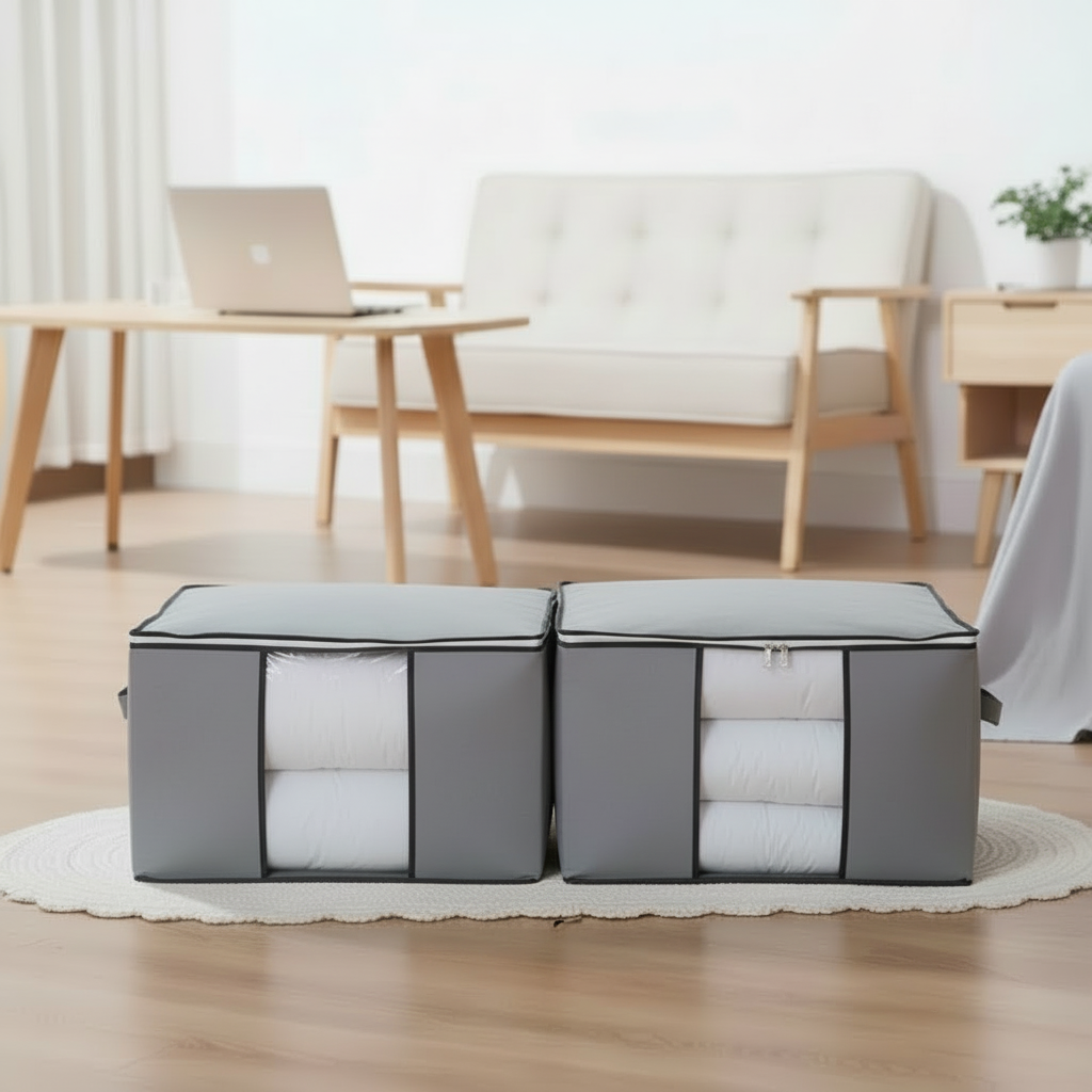 MegaBox - Caixa Organizadora Para Roupas de Cama Anti-Mofo e Poeira - Entrega Grátis-thumbmail-1