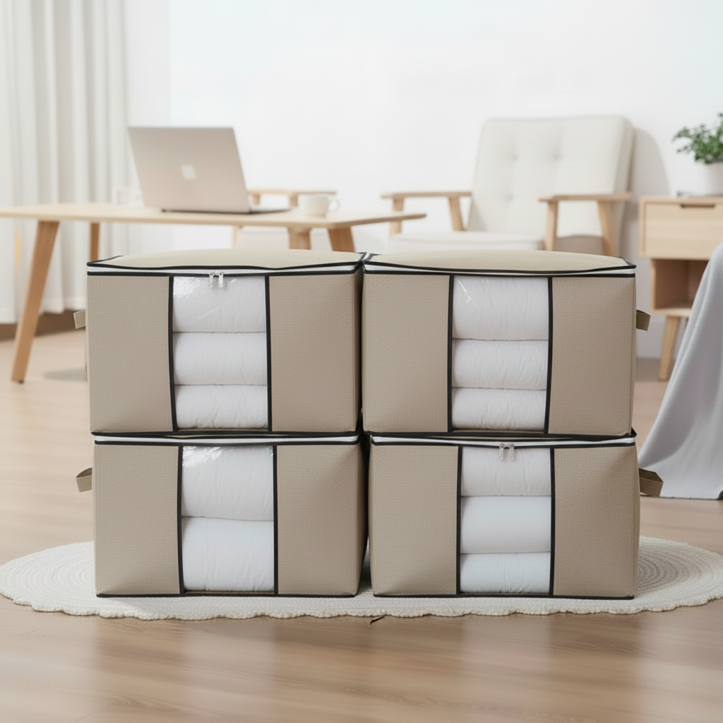 MegaBox - Caixa Organizadora Para Roupas de Cama Anti-Mofo e Poeira - Entrega Grátis-thumbmail-6