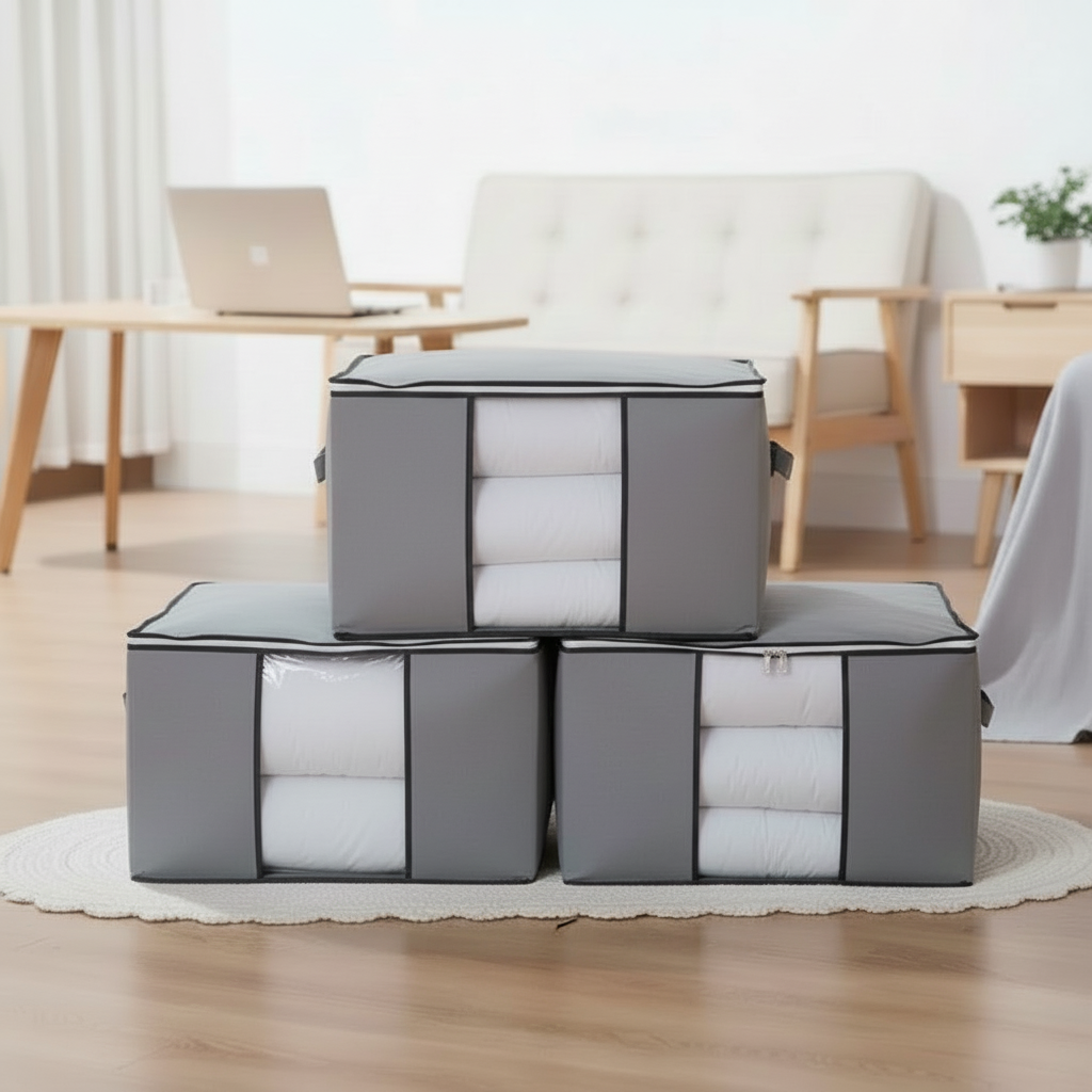 MegaBox - Caixa Organizadora Para Roupas de Cama Anti-Mofo e Poeira - Entrega Grátis-thumbmail-3