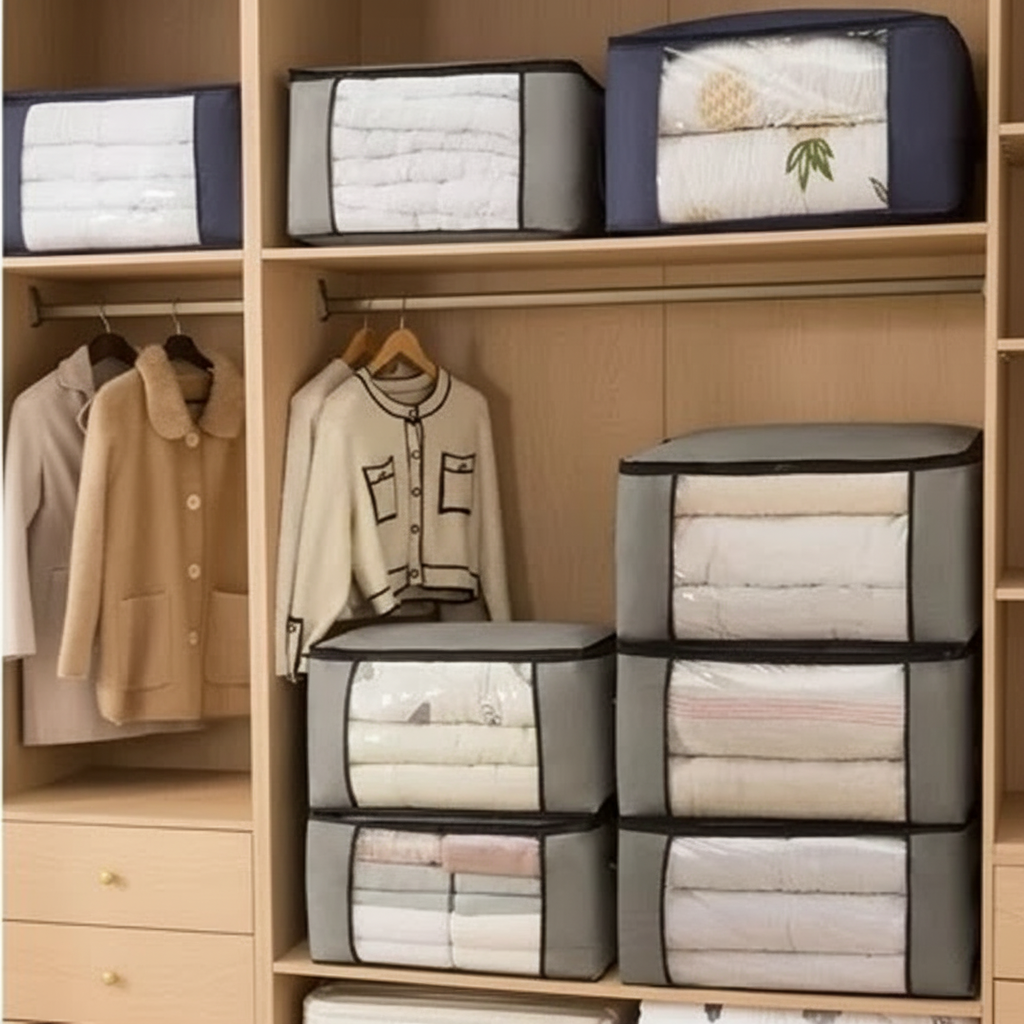 MegaBox - Caixa Organizadora Para Roupas de Cama Anti-Mofo e Poeira - Entrega Grátis-thumbmail-8