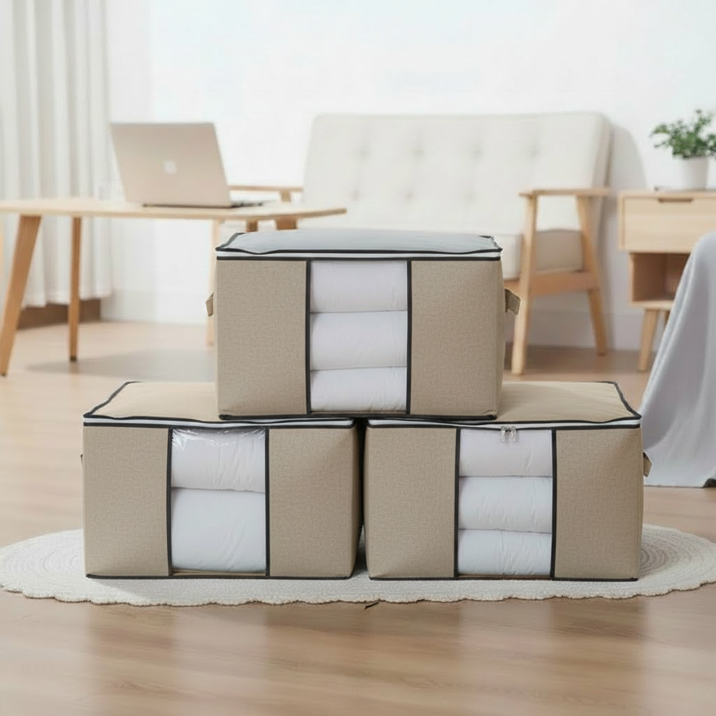 MegaBox - Caixa Organizadora Para Roupas de Cama Anti-Mofo e Poeira - Entrega Grátis-thumbmail-4