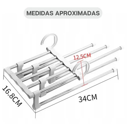 CabideFlex - Cabide Retrátil Organizador 5 em 1 Dobrável em Aço Inox - Entrega Grátis-thumbmail-11
