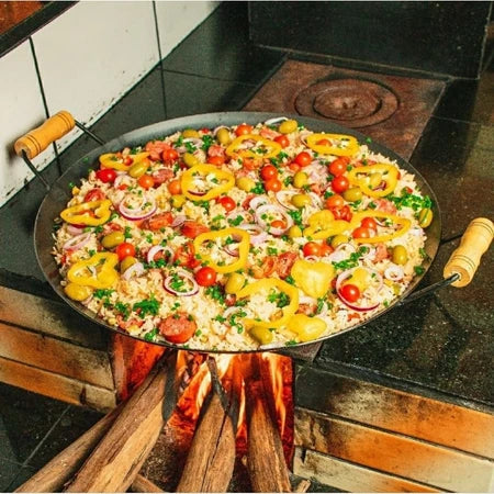 IronGrill - Discos de Arado de Aço Reforçado com Alças de Madeira - Entrega Grátis-thumbmail-1