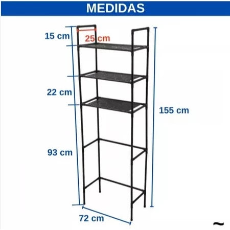 PratPlus - Suporte de Prateleiras para Máquina de Lavar com Rodízios e Base Antiderrapante - Entrega Grátis Reforçada-thumbmail-9