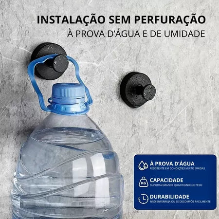 PraticFix - Gancho De Ventosa De Aço Inoxidável Super Resistente Com Instalação Sem Perfuração - Entrega Grátis-thumbmail-7