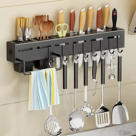 SuportFlex - Suporte de Ferro Para Armazenamento De Facas Ganchos Talheres Utensílios De Cozinha - Entrega Grátis-thumbmail-8