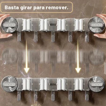 SuportFix - Suporte Porta Vassoura Rodo e Mop Organizador de Parede Com Ventosa a Vácuo Sem Furar Parede - Entrega Grátis-thumbmail-4