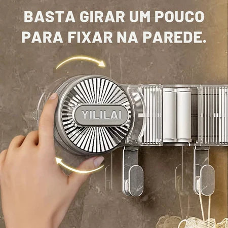 SuportFix - Suporte Porta Vassoura Rodo e Mop Organizador de Parede Com Ventosa a Vácuo Sem Furar Parede - Entrega Grátis-thumbmail-3