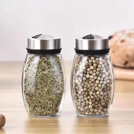 Porta Temperos e Especiarias Giratório Em Inox e Vidro Com 7 Peças Para Cozinha - Entrega Grátis-thumbmail-8