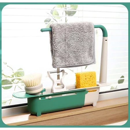 PiaFlex - Suporte Ajustável Para Pia Organizador de Pano e Utensílios - Entrega Grátis-thumbmail-2
