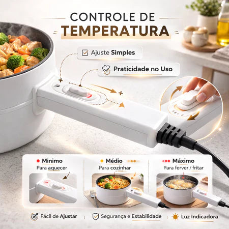 PanChef - Panela Elétrica 2 em 1 Antiaderente Cerâmica Cozinha e Frita - Entrega Grátis-thumbmail-6
