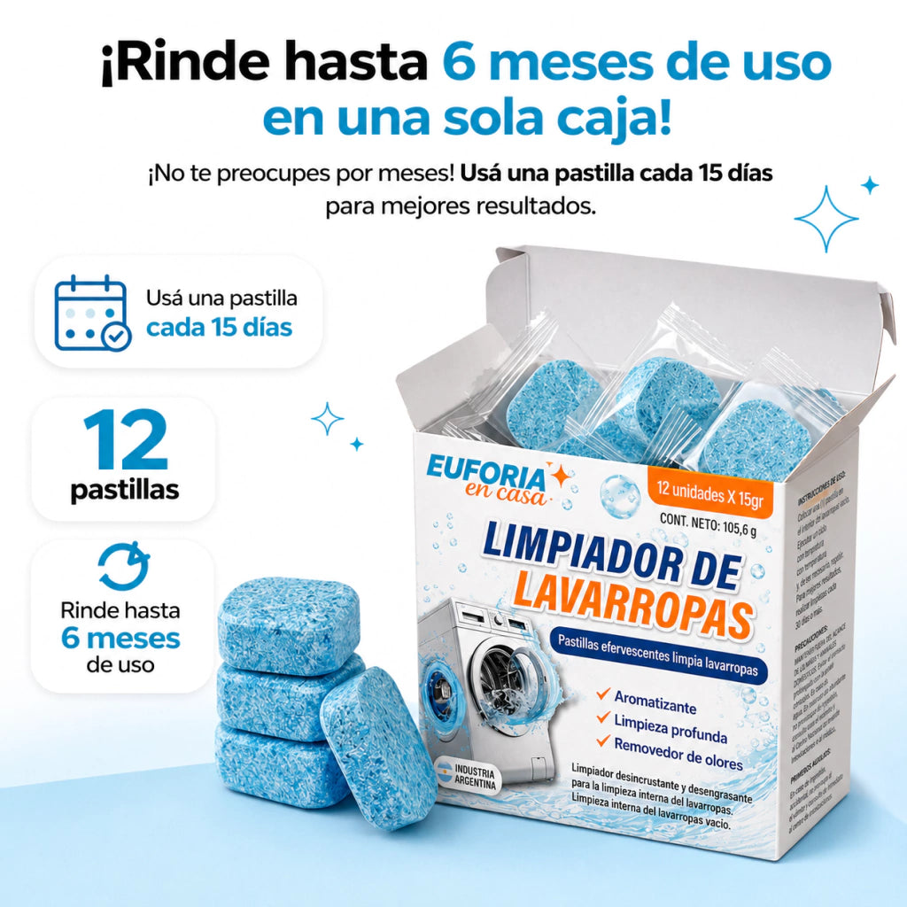 PASTILLAS OFICIALES Y ORIGINALES PARA LAVARROPAS - REMUEVE PELOS DE MASCOTAS - EUFORIA EN CASA ®-thumbmail-4