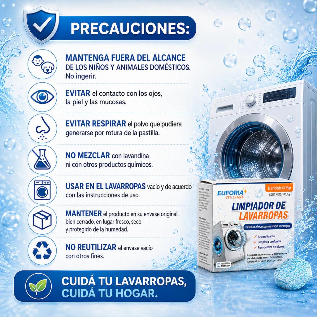 PASTILLAS OFICIALES Y ORIGINALES PARA LAVARROPAS - REMUEVE PELOS DE MASCOTAS - EUFORIA EN CASA ®-thumbmail-9
