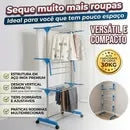 InoxCloth - Varal 3 Andares Reforçado Com Rodinhas Dobrável Portátil - Entrega Grátis-thumbmail-2