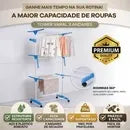 InoxCloth - Varal 3 Andares Reforçado Com Rodinhas Dobrável Portátil - Entrega Grátis-thumbmail-3