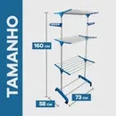 InoxCloth - Varal 3 Andares Reforçado Com Rodinhas Dobrável Portátil - Entrega Grátis-thumbmail-12