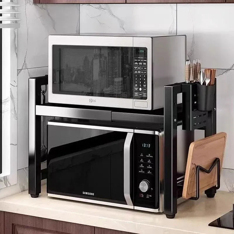 SpaceRack - Rack Metálico Multiuso Ajustável Ao Tamanho do Micro-ondas Para Bancada - Entrega Grátis-thumbmail-2