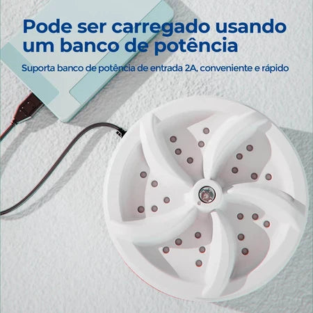 SplashClean - Mini Máquina de Lavar Roupas Panos Toalhas no Balde Portátil e Recarregável - Entrega Grátis-thumbmail-7