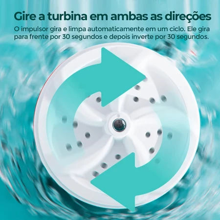 SplashClean - Mini Máquina de Lavar Roupas Panos Toalhas no Balde Portátil e Recarregável - Entrega Grátis-thumbmail-6