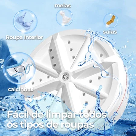 SplashClean - Mini Máquina de Lavar Roupas Panos Toalhas no Balde Portátil e Recarregável - Entrega Grátis-thumbmail-3
