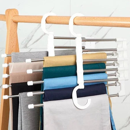 CabideFlex - Cabide Retrátil Organizador 5 em 1 Dobrável em Aço Inox - Entrega Grátis-thumbmail-8