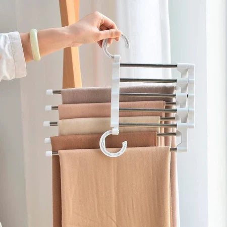CabideFlex - Cabide Retrátil Organizador 5 em 1 Dobrável em Aço Inox - Entrega Grátis-thumbmail-2