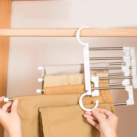 CabideFlex - Cabide Retrátil Organizador 5 em 1 Dobrável em Aço Inox - Entrega Grátis-thumbmail-6