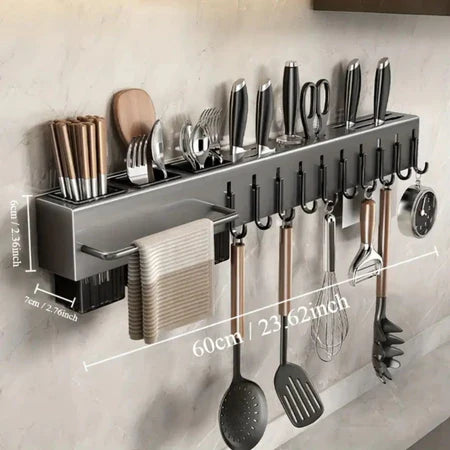 SuportFlex - Suporte de Ferro Para Armazenamento De Facas Ganchos Talheres Utensílios De Cozinha - Entrega Grátis-thumbmail-2