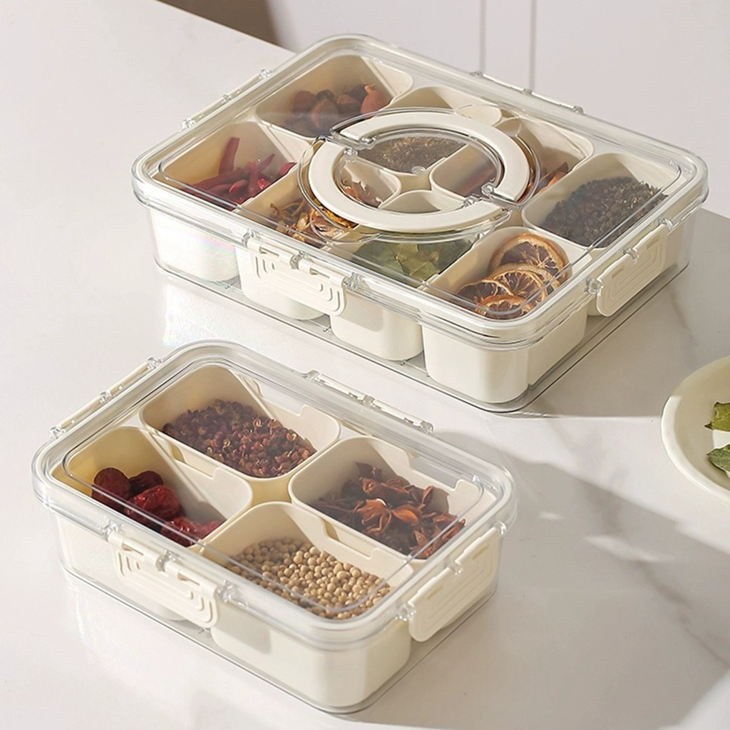 Organizador de Alimento Acrílico Com 8 Divisórias Para Frutas Legumes e Petiscos Transparente-thumbmail-11