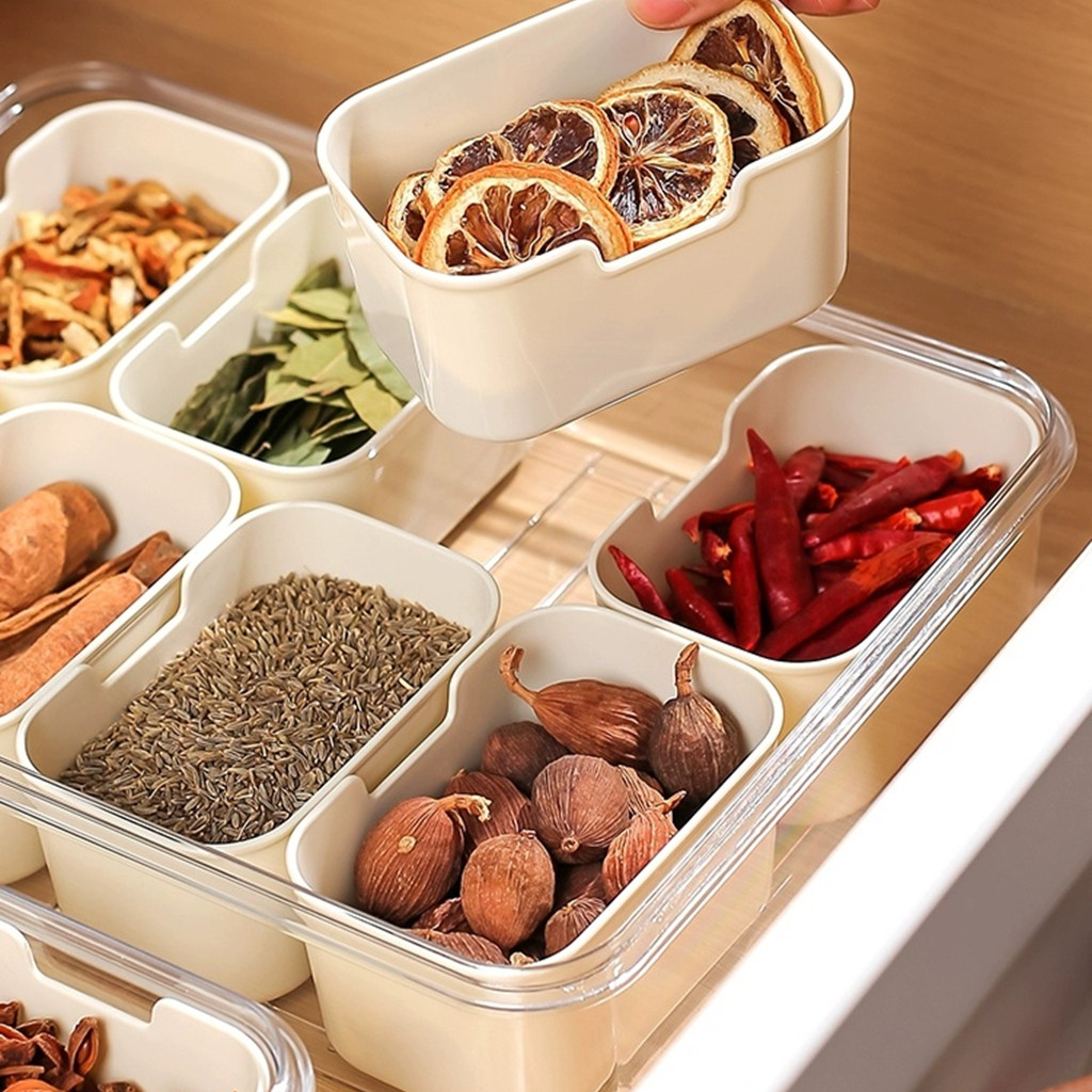 Organizador de Alimento Acrílico Com 8 Divisórias Para Frutas Legumes e Petiscos Transparente-thumbmail-5