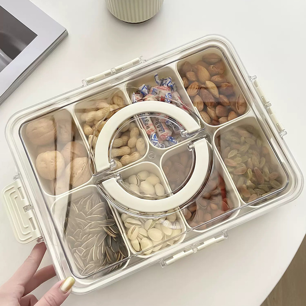 Organizador de Alimento Acrílico Com 8 Divisórias Para Frutas Legumes e Petiscos Transparente-thumbmail-10