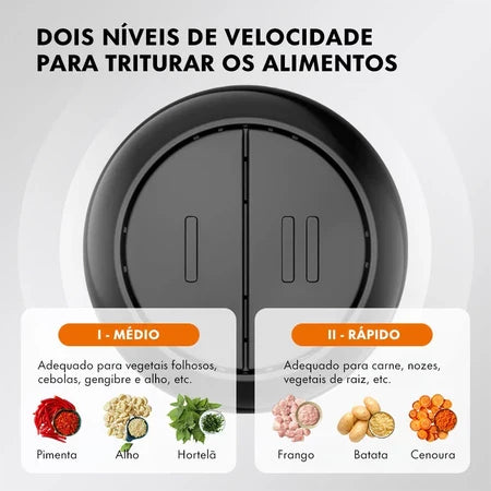 Processador Gaabor - Triturador e Processador de Carne e Legumes 2L Com 4 Lâminas de Aço e Tigela de Vidro - Entrega grátiso-thumbmail-5