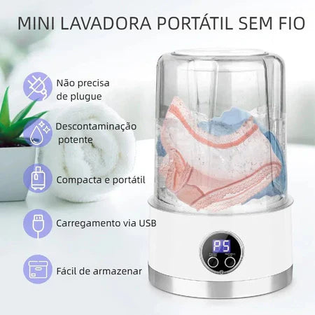 WashClean - Mini Máquina de Lavar Ideal Para Peças Íntimas - Entrega Grátis-thumbmail-3