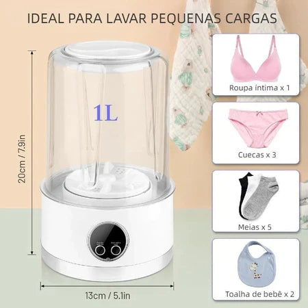 WashClean - Mini Máquina de Lavar Ideal Para Peças Íntimas - Entrega Grátis-thumbmail-5