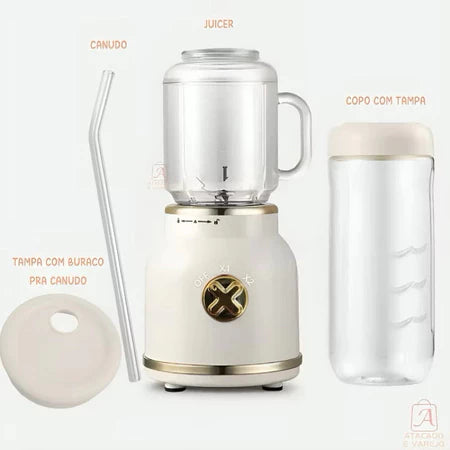 BlenderMix - Mini Liquidificador Portátil Com 10 Lâminas + Brindes Copo Caneca Canudo - Entrega Grátis-thumbmail-5