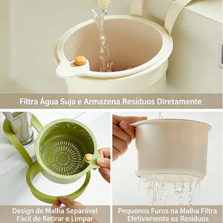 FiltroClean - Filtro De Resíduos Com Botão Ejetor Para Torneira de Cozinha - Entrega Grátis-thumbmail-3