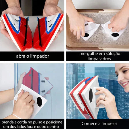 CleanGrip - Limpador Magnético De Vidros e Janelas Limpeza Com Total Segurança - Entrega Grátis-thumbmail-6