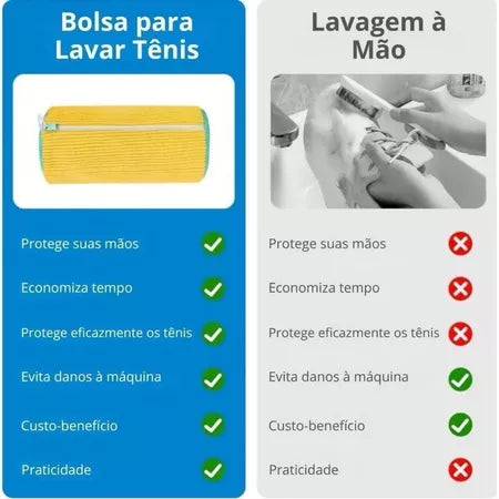 BagClean - Bolsa Para Lavar Tênis e Sapatos Em Máquinas de Lavar Anti Deformação - Entrega Grátis-thumbmail-6