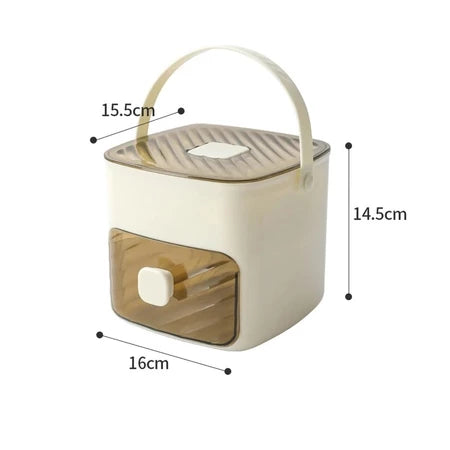 FreshBox - Dispenser De Gelo Com 2 Gavetas e Botão Ejetor de Cubos Prático Com Capacidade de 48 Cubos de Gelo - Entrega Grátis-thumbmail-7