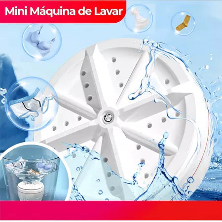 SplashClean - Mini Máquina de Lavar Roupas Panos Toalhas no Balde Portátil e Recarregável - Entrega Grátis-thumbmail-1