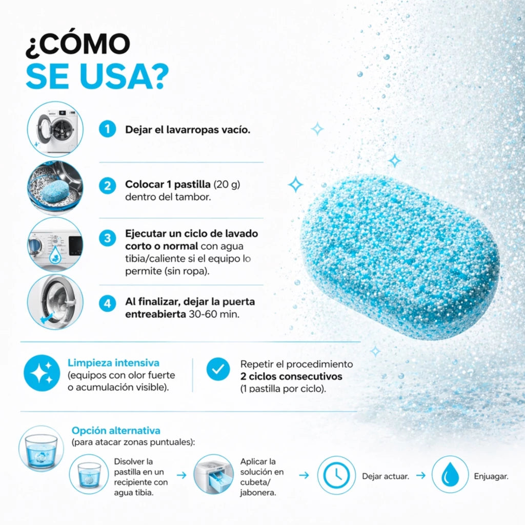 PASTILLAS OFICIALES Y ORIGINALES PARA LAVARROPAS - REMUEVE PELOS DE MASCOTAS - EUFORIA EN CASA ®